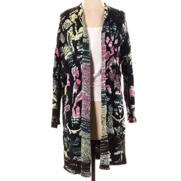 Free People Think Twice Technicolor Cardigan Sweater - Picture 2 of 11